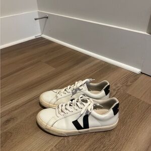 Veja White and Black Sneakers